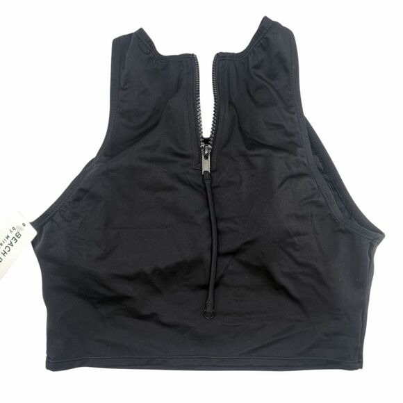 Beach Betty 3 Pc Bikini Set Black Swim Top & Bottom & Leopard Crop Top Size M/L - Picture 8 of 16